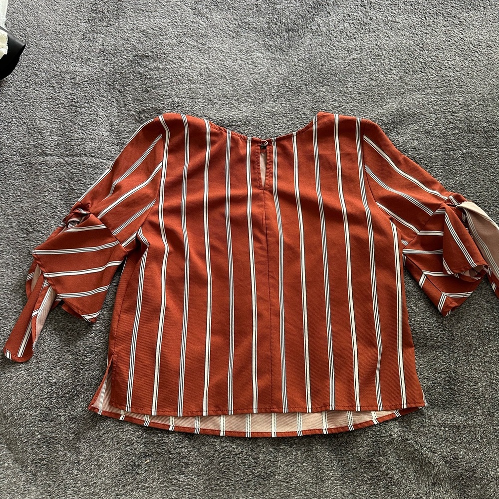 Orange Ruffled Blouse Size S - Picture 3 of 3